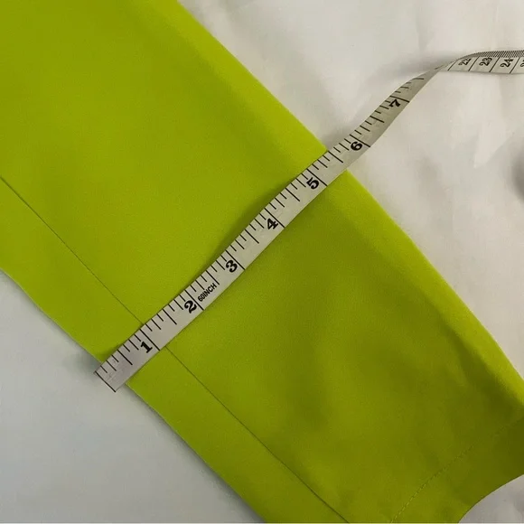 Lime green cropped lapel collar  two-button blazer - Picture 5 of 13